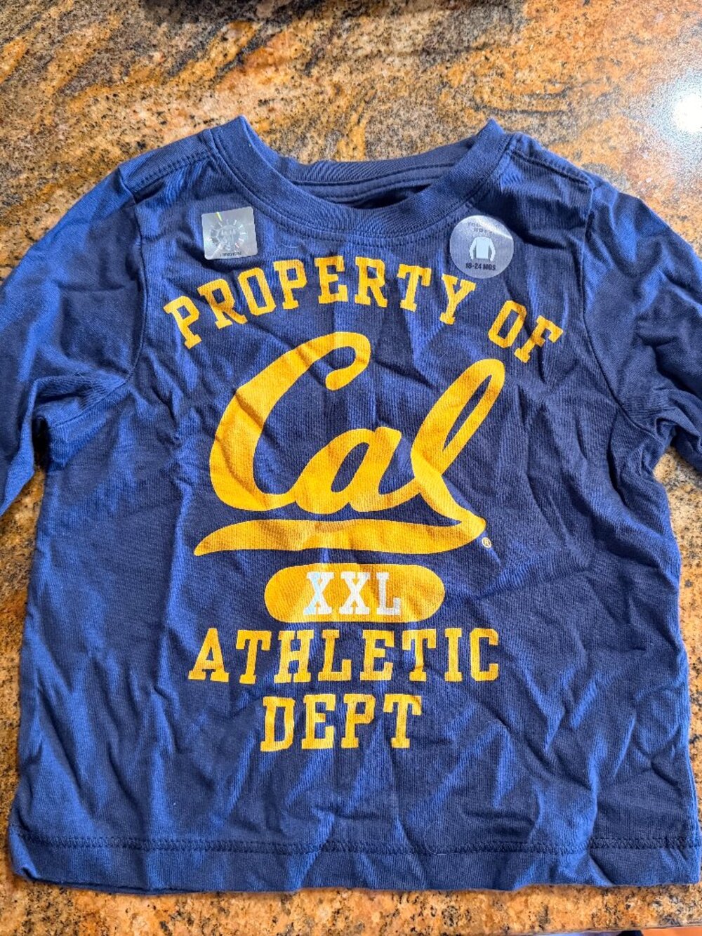 NWT Cal Berkeley Golden Bears Baby Long Sleeve Shirt 18-24 Months